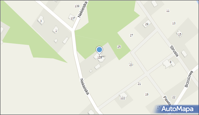 Nekielka, Nekielska, 128, mapa Nekielka