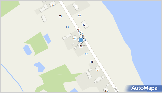 Nekielka, Nekielska, 59, mapa Nekielka