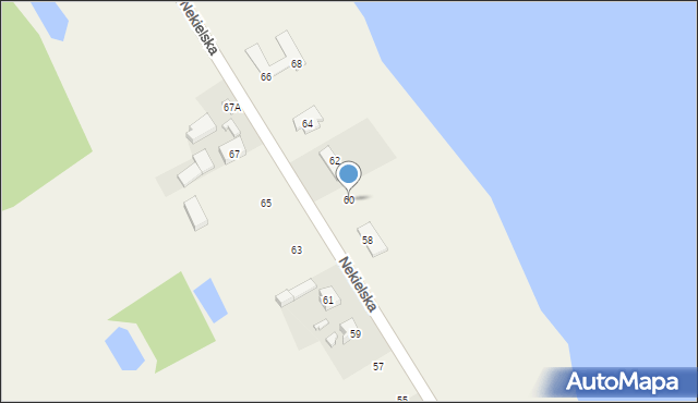 Nekielka, Nekielska, 60, mapa Nekielka