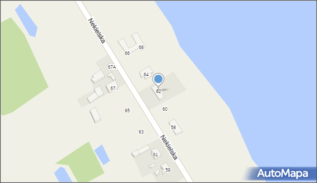 Nekielka, Nekielska, 62, mapa Nekielka