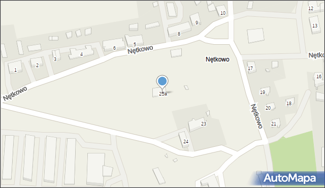 Nętkowo, Nętkowo, 25a, mapa Nętkowo