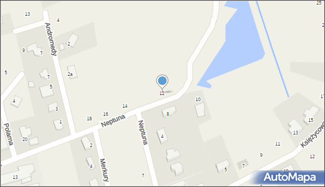 Nowa Wieś, Neptuna, 12, mapa Nowa Wieś