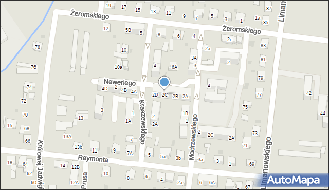 Ostrów Wielkopolski, Newerlego Igora, 2C, mapa Ostrów Wielkopolski