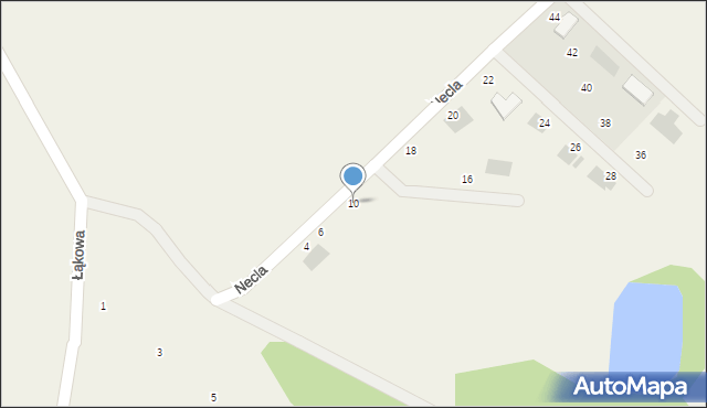 Pępowo, Necla Augustyna, 10, mapa Pępowo