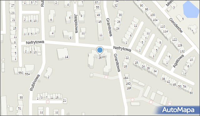 Piaseczno, Nefrytowa, 16, mapa Piaseczno