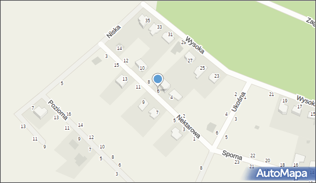 Prądki, Nektarowa, 6, mapa Prądki