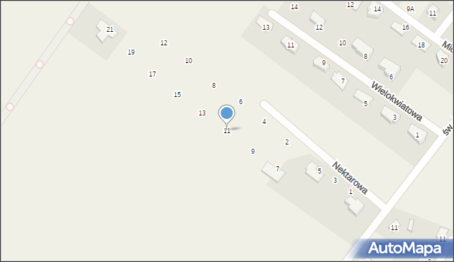 Pszczółki, Nektarowa, 11, mapa Pszczółki