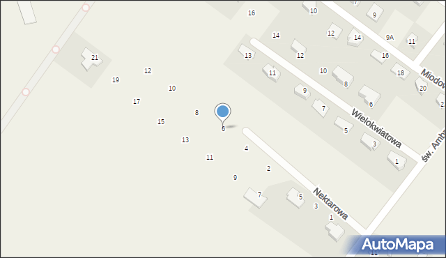 Pszczółki, Nektarowa, 6, mapa Pszczółki