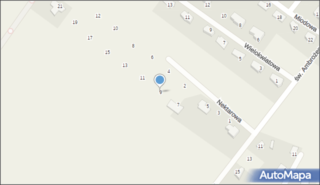 Pszczółki, Nektarowa, 9, mapa Pszczółki