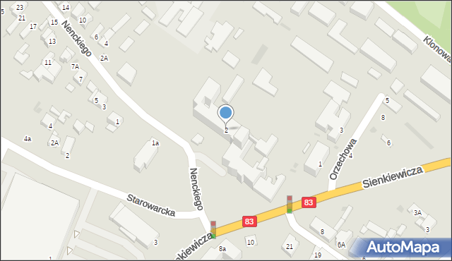 Sieradz, Nenckiego Marcelego, 2, mapa Sieradz