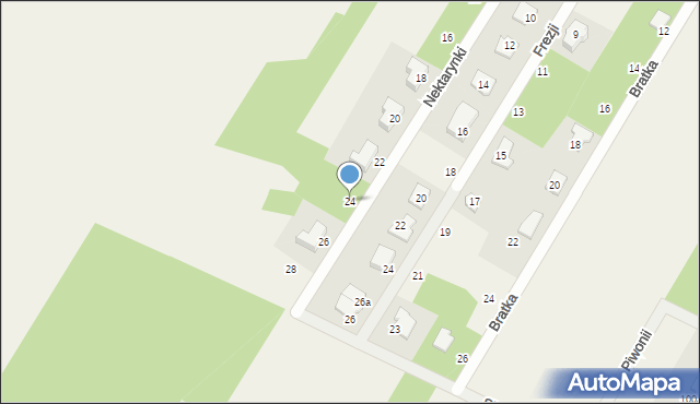 Skubianka, Nektarynki, 24, mapa Skubianka