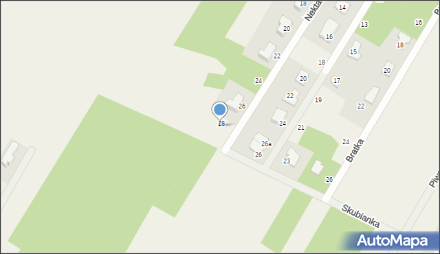 Skubianka, Nektarynki, 30, mapa Skubianka