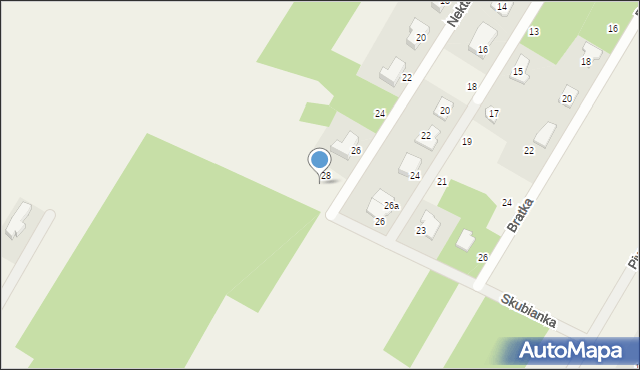 Skubianka, Nektarynki, 32, mapa Skubianka