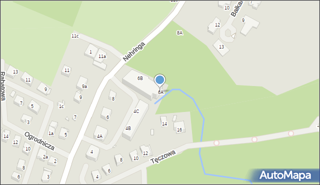 Szczecin, Nehringa Władysława, 6A, mapa Szczecina