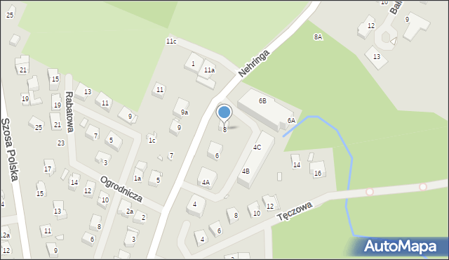 Szczecin, Nehringa Władysława, 8, mapa Szczecina