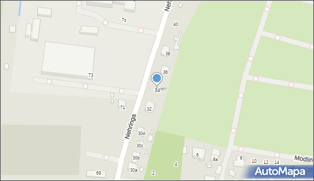 Szczecin, Nehringa Władysława, 34, mapa Szczecina