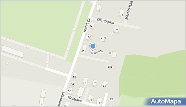 Szczecin, Nehringa Władysława, 60A, mapa Szczecina