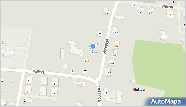 Szczecin, Nehringa Władysława, 61, mapa Szczecina