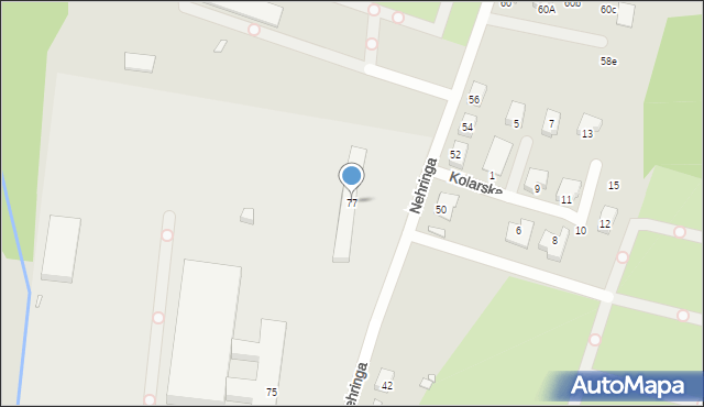 Szczecin, Nehringa Władysława, 77, mapa Szczecina