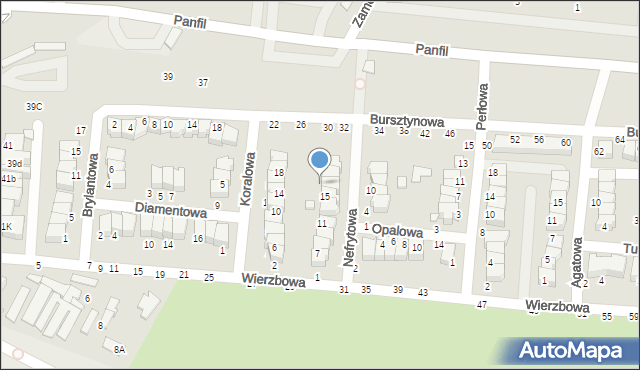 Tomaszów Mazowiecki, Nefrytowa, 17, mapa Tomaszów Mazowiecki