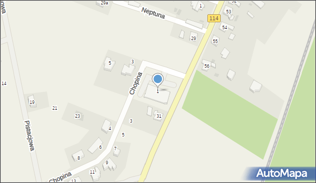 Trzebież, Neptuna, 1, mapa Trzebież