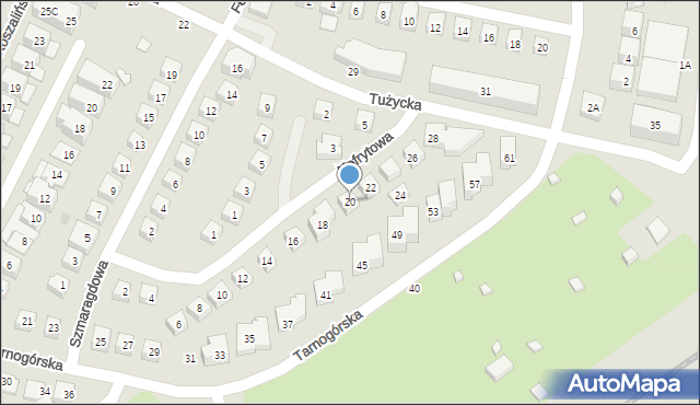 Warszawa, Nefrytowa, 20, mapa Warszawy