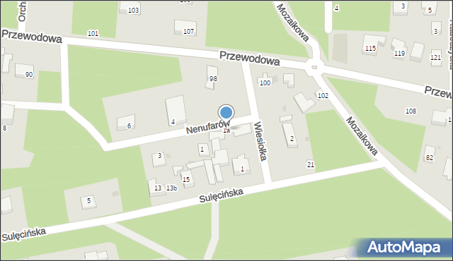 Warszawa, Nenufarów, 1a, mapa Warszawy