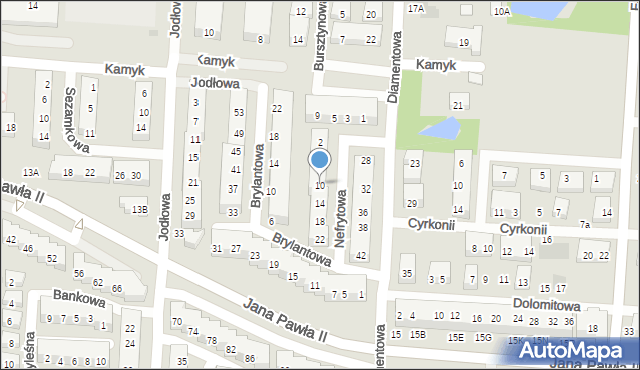 Warszawa, Nefrytowa, 10, mapa Warszawy