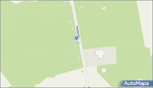 Władków, Neptuna, 11, mapa Władków