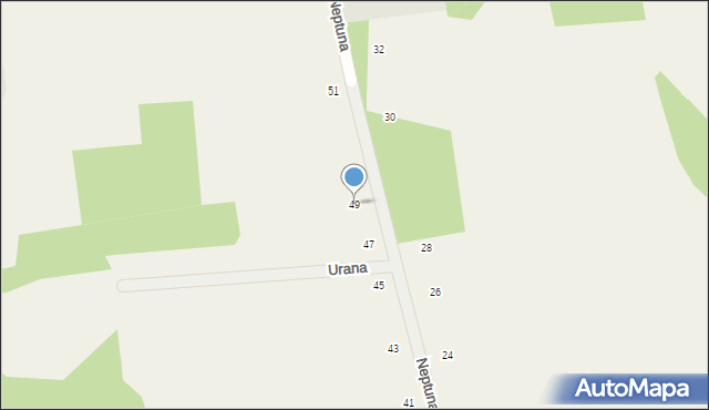 Władków, Neptuna, 49, mapa Władków
