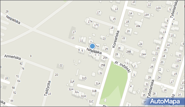 Wrocław, Nepalska, 3, mapa Wrocławia