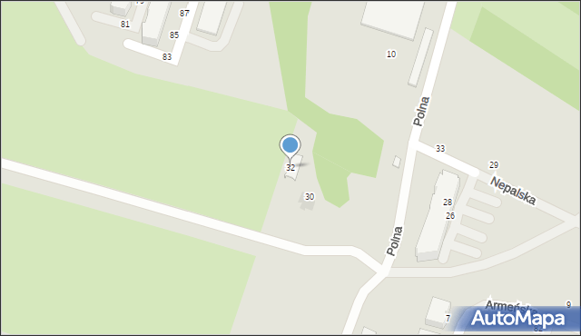 Wrocław, Nepalska, 32, mapa Wrocławia