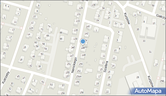 Wrocław, Nenckiego Marcelego, 146, mapa Wrocławia