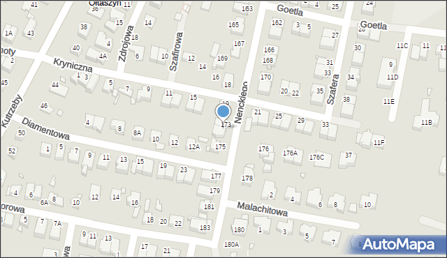 Wrocław, Nenckiego Marcelego, 173A, mapa Wrocławia