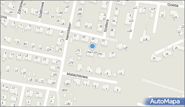 Wrocław, Nenckiego Marcelego, 176B, mapa Wrocławia