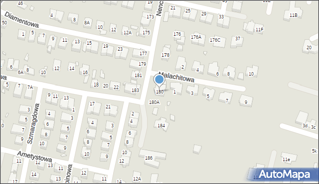 Wrocław, Nenckiego Marcelego, 180, mapa Wrocławia