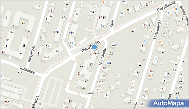 Wrocław, Nenckiego Marcelego, 15, mapa Wrocławia