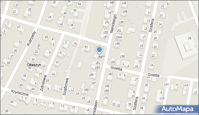 Wrocław, Nenckiego Marcelego, 159, mapa Wrocławia