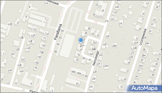 Wrocław, Nenckiego Marcelego, 47, mapa Wrocławia