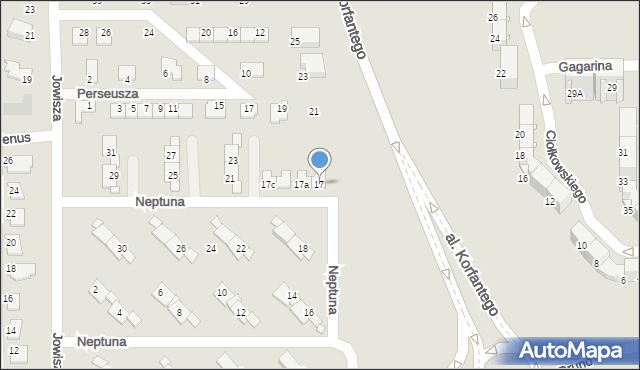 Zabrze, Neptuna, 17, mapa Zabrza