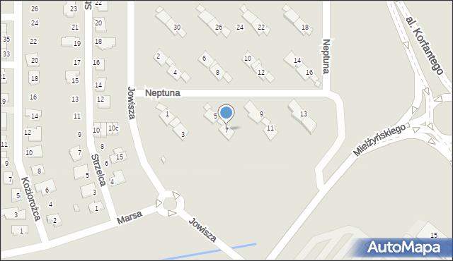 Zabrze, Neptuna, 7, mapa Zabrza