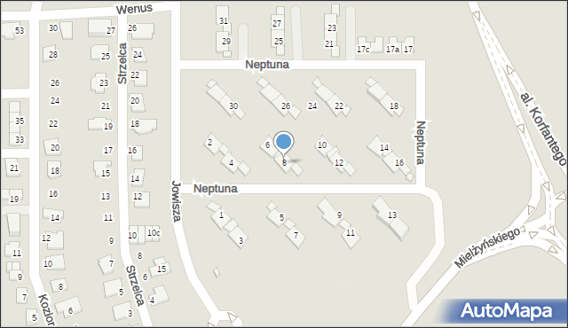 Zabrze, Neptuna, 8, mapa Zabrza