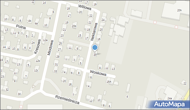 Zawiercie, Nektarowa, 10, mapa Zawiercie