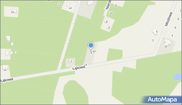 Adamów-Parcel, Niecała, 4, mapa Adamów-Parcel