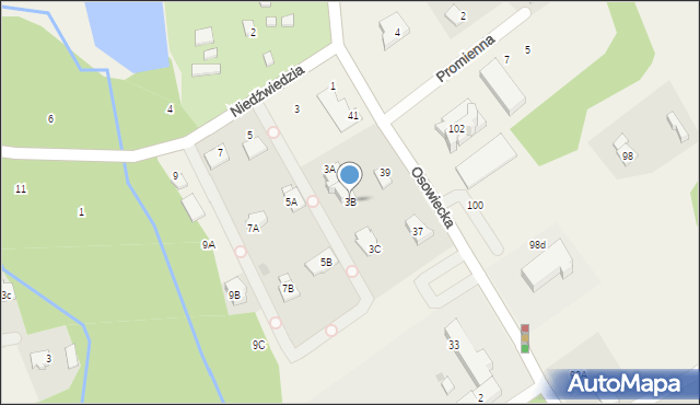 Adamowizna, Niedźwiedzia, 3B, mapa Adamowizna