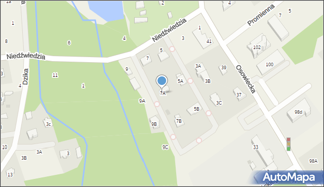 Adamowizna, Niedźwiedzia, 7A, mapa Adamowizna