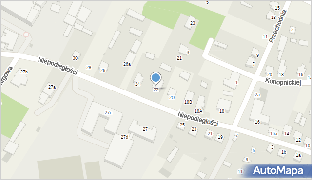 Baranowo, Niepodległości, 22, mapa Baranowo