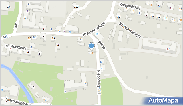 Barczewo, Niepodległości, 13, mapa Barczewo
