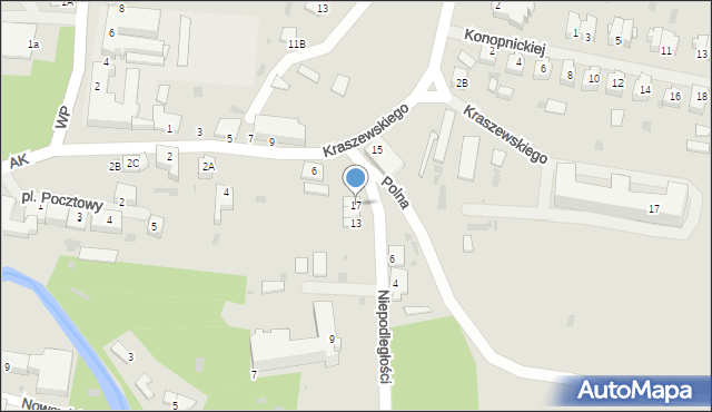 Barczewo, Niepodległości, 17, mapa Barczewo