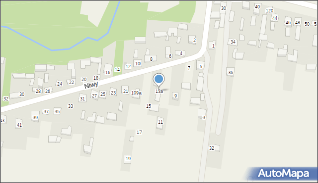Bęczków, Niwy, 13a, mapa Bęczków